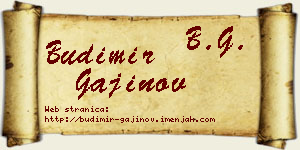 Budimir Gajinov vizit kartica